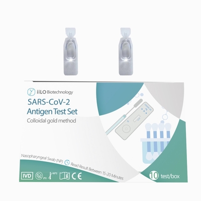 플라스틱 CE SARS-CoV-2 항원 테스트 세트 비인두 면봉 10 테스트/박스